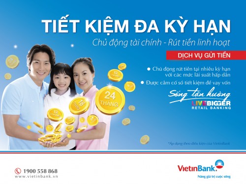 Sinh lời hiệu quả với Tiết kiệm đa kỳ hạn của VietinBank